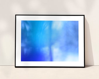 Abstract Blue Photo Download, Fine Art Print, Digital Asset, Device Wallpaper, Elegant Interior Design