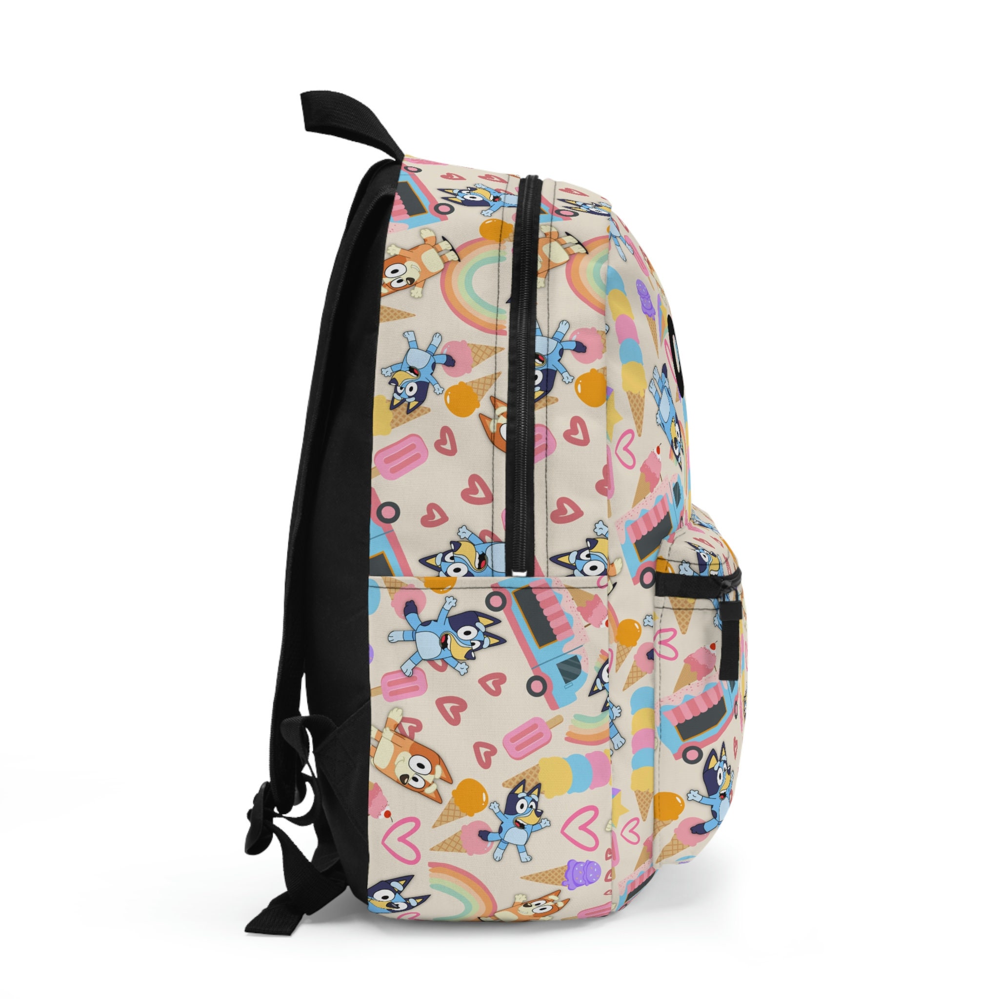 Blue Dog and Bingo personalized ice cream rainbow back to school Backpack