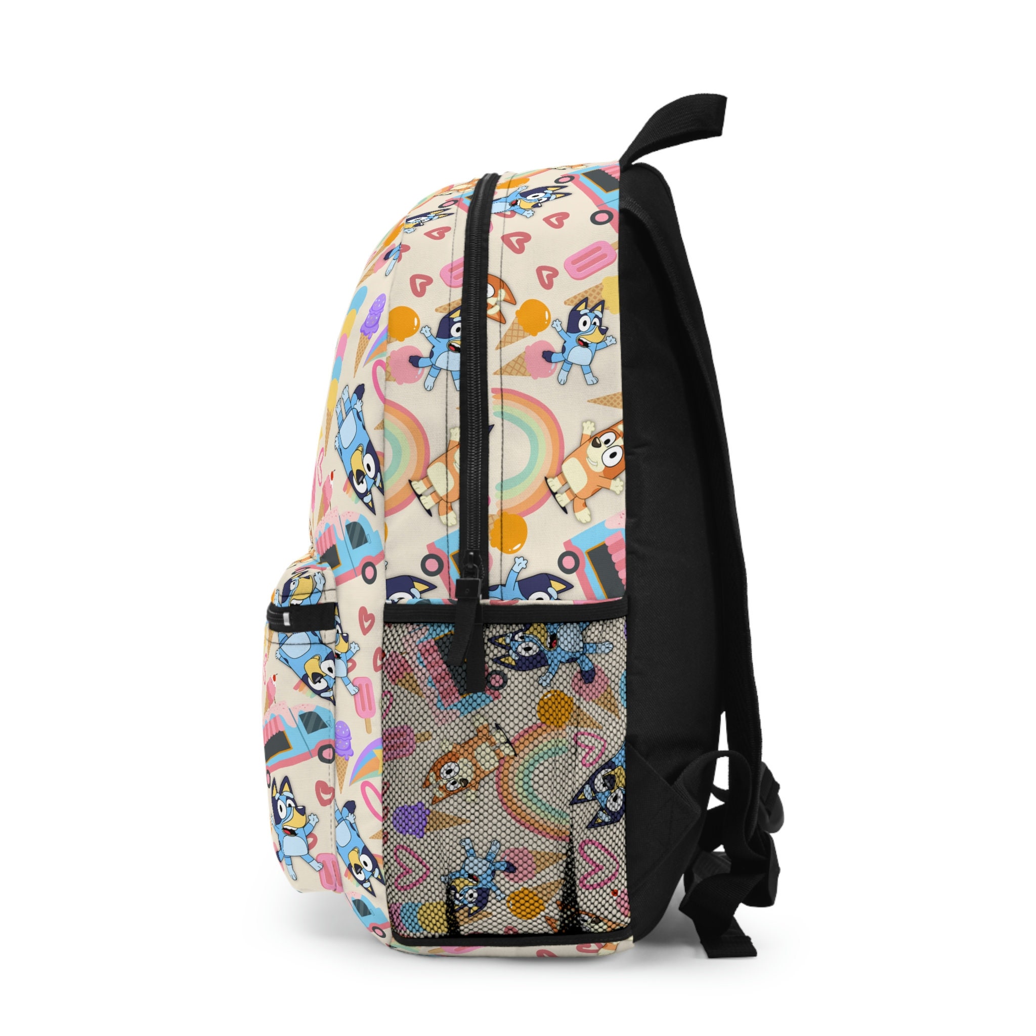 Blue Dog and Bingo personalized ice cream rainbow back to school Backpack
