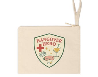 Hangover Hero Pouch | Retro Bachelorette Survival Kit Bag | Party Favor for Bridesmaids