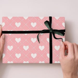 Gift Wrapping Paper, Doll House Girly Pink Heart Wrapping Paper, Crafts, Scrapbooking, Stationery Supplies, Gift Wrapping Accessories