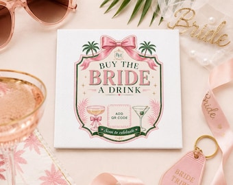 Beverly Hills Bride QR Code Car Magnet, Bachelorette Party Road Trip Decor (5x5 Inch)