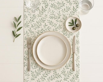 Olive Branch Table Runner: Rustic Italian Dining Decor
