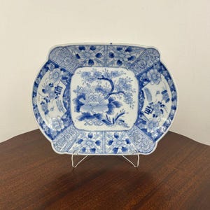 Antique 19th Century Blue and White Canton Porcelain Plate #Chinoiserie