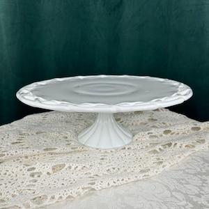Vintage Milk Glass 12 inch Cake Stand