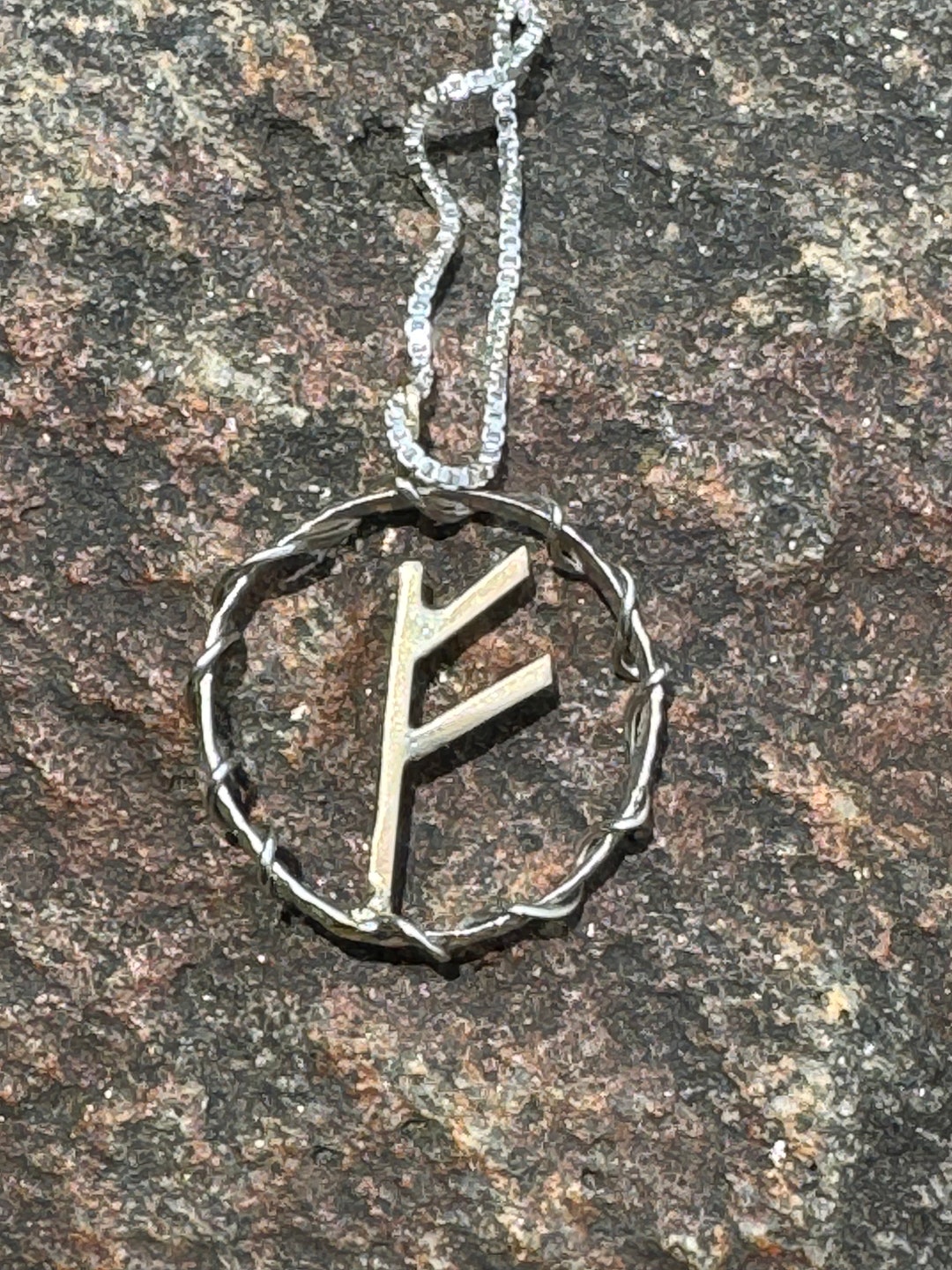 Fehu Rune Locket Fehu Rune Talisman - Etsy