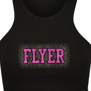 Ladies / Teen Custom Cheer Rhinestone Cropped Tank Top/Sports Bra