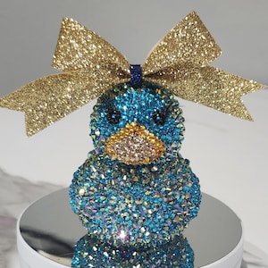 Bedazzled Blue Rhinestone Duck