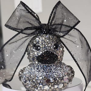 Black Diamond Rhinestone Duck