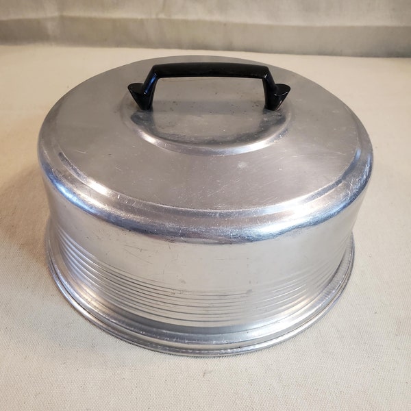 MCM Vintage Retro Aluminum Silver Cake dome, without plate