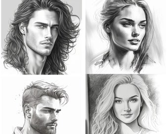 Twin Flame drawing, Twin Flame Psychic Sketch and READING, Digital File