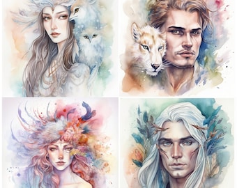 Spirit Guide Drawing and Reading, Stylized Watercolour, Psychic Reading. Unlock Your Spiritual Potential: Spirit Guide Drawings and Guidance