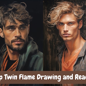 Deep Twin Flame Colour drawing and reading , Twin Flame Psychic Reading, Realistic Future Psychic chalk colour drawing