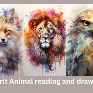 Spirit Animal Guide Drawing and Reading, Soul Animal Guide, Animal guide identification, Watercolour Spirit Animal 1
