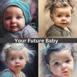 Your Future Baby Drawing and Reading, Colour Drawing Baby Portrait, Future Child, Psychic Baby, Future Child’s personality.