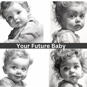 Your Future Baby Drawing and Reading, Baby Portrait, Future Child, Psychic Baby, future child’s personality
