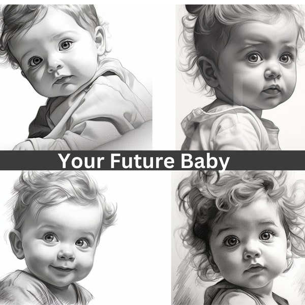 Votre futur bébé dessin et lecture, portrait de bébé, futur enfant, bébé psychique, personnalité du futur enfant