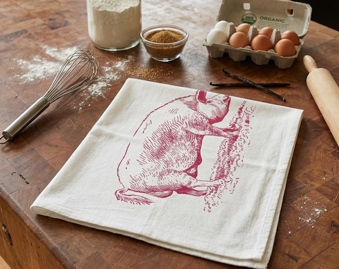 Featured listing image: Pig Tea Towel