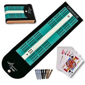 Dragonfly Escape gefaltetes Reise Cribbage Spiel | Einzigartiges leichtes Cribbage Board | Tragbares Cribbage-Set in Reisegröße