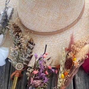 Custom Order. Clip-on feather/floral hat accessories. Made to order. Pics are examples