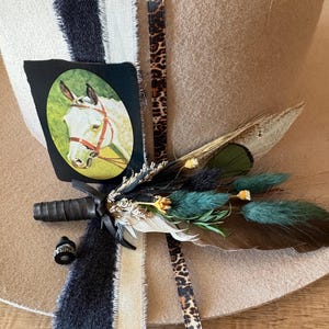 Derby Hat Ribbon and Flowers - Etsy display picture 3