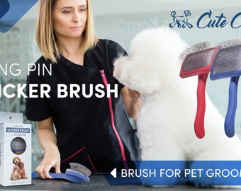 Zupfbürste für Haustiere – Professionelle Hundefriseure – Entwirren – Entfilzen – Entfernt Unterfell – Haarausfall – Hundehaarfreies Zuhause