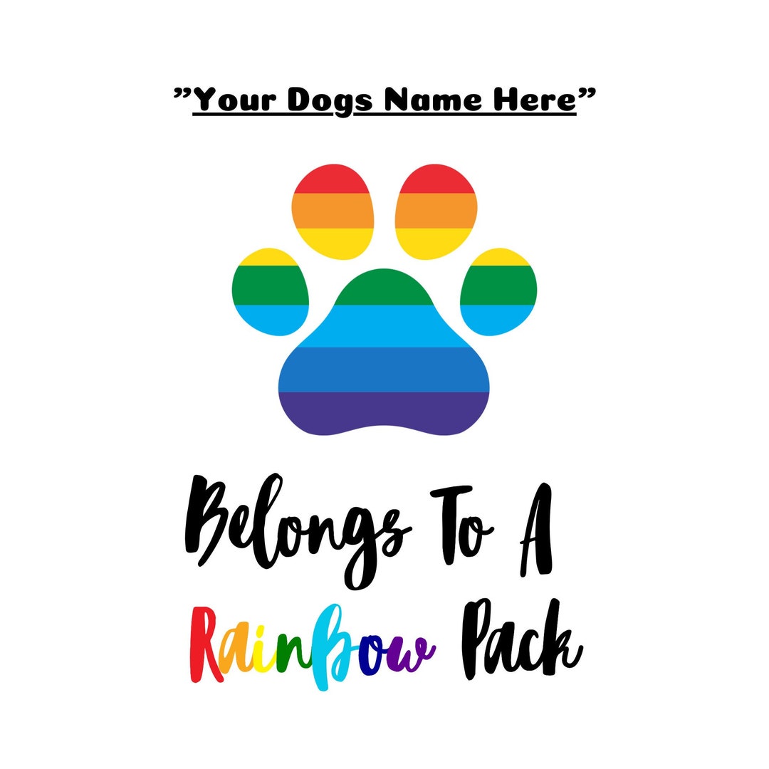 Custom LGBTQ Dog Bandana Gay Pride Dog Lovers Dog Mom or Etsy