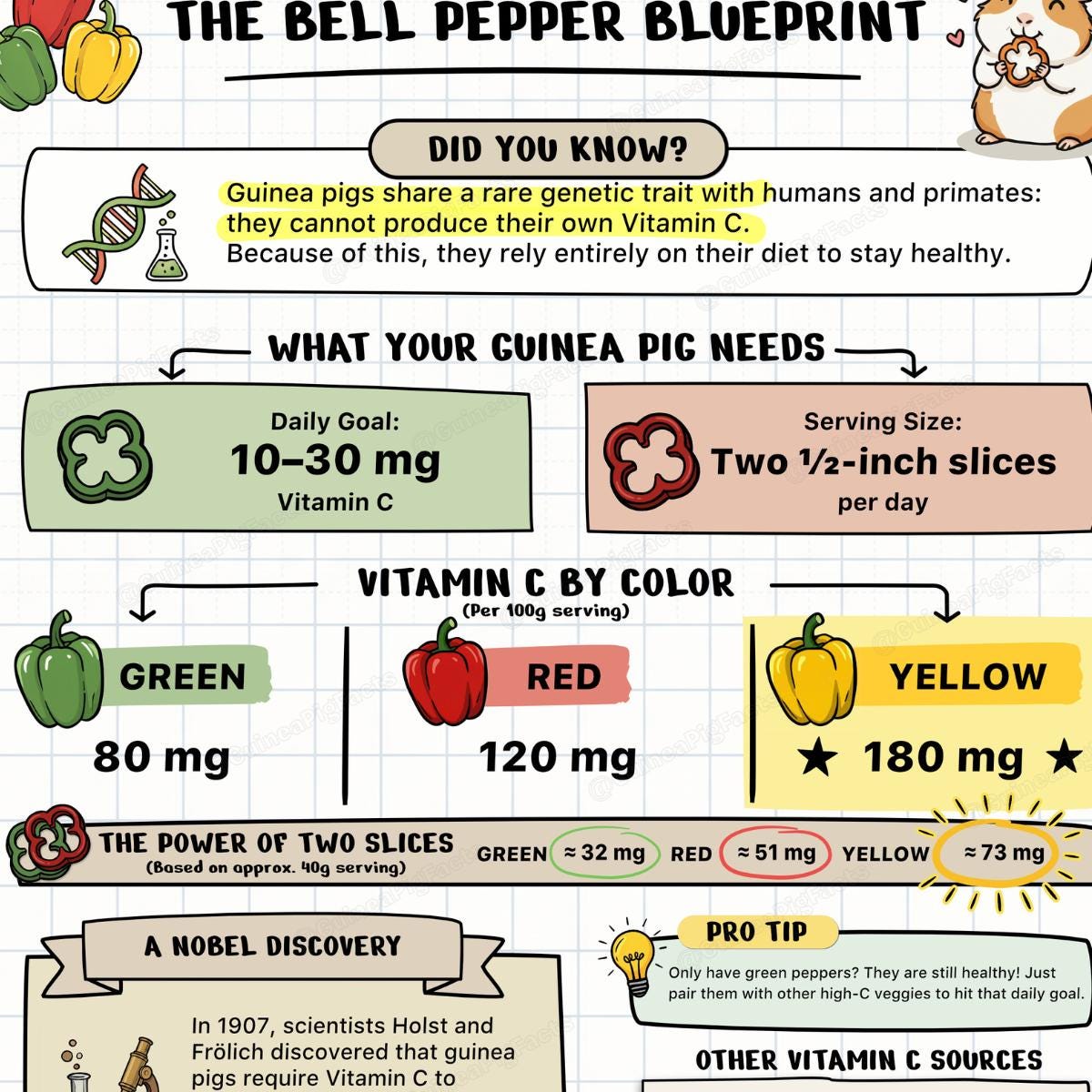 Photo inspiration: Gallery Detail: New Guinea Pig Bell Peppers And Vitamin C Chart Printable
