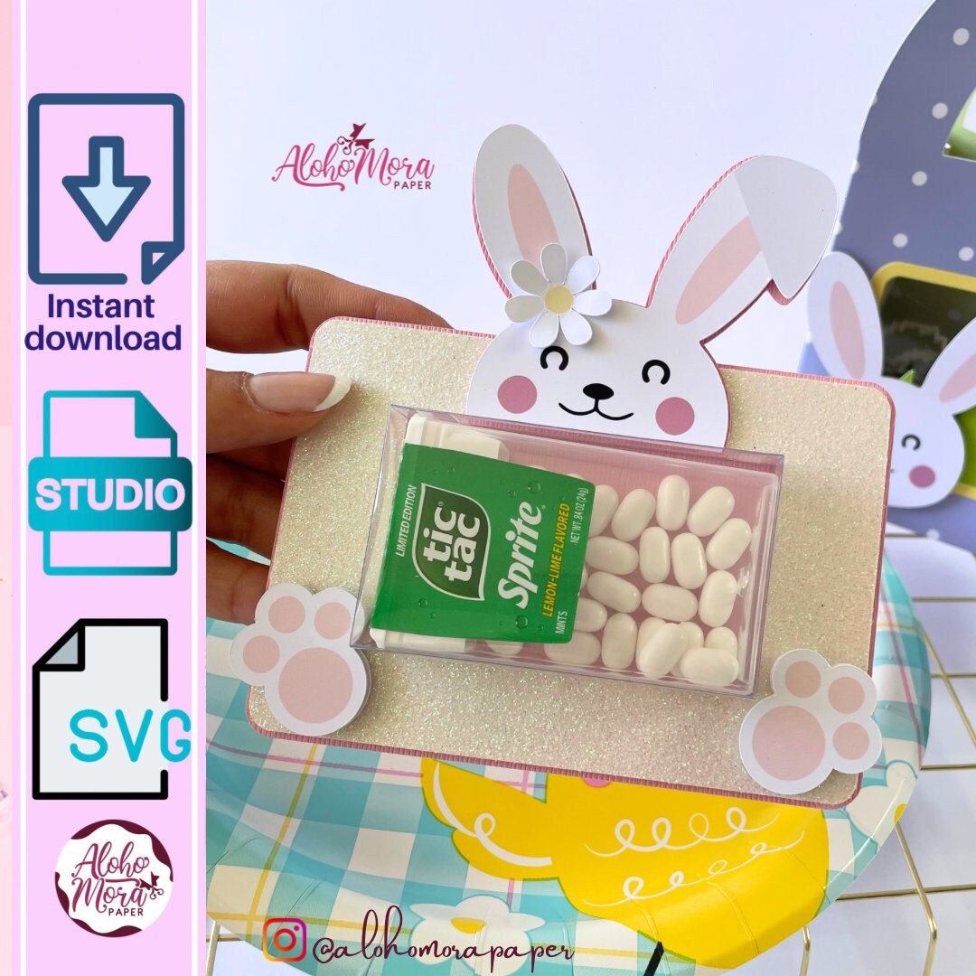 Easter bunny tic tac template for cricut and cameo tic tac file tic tac