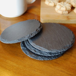 Unengraved Set of 2, 4, or 8 Slate Coasters