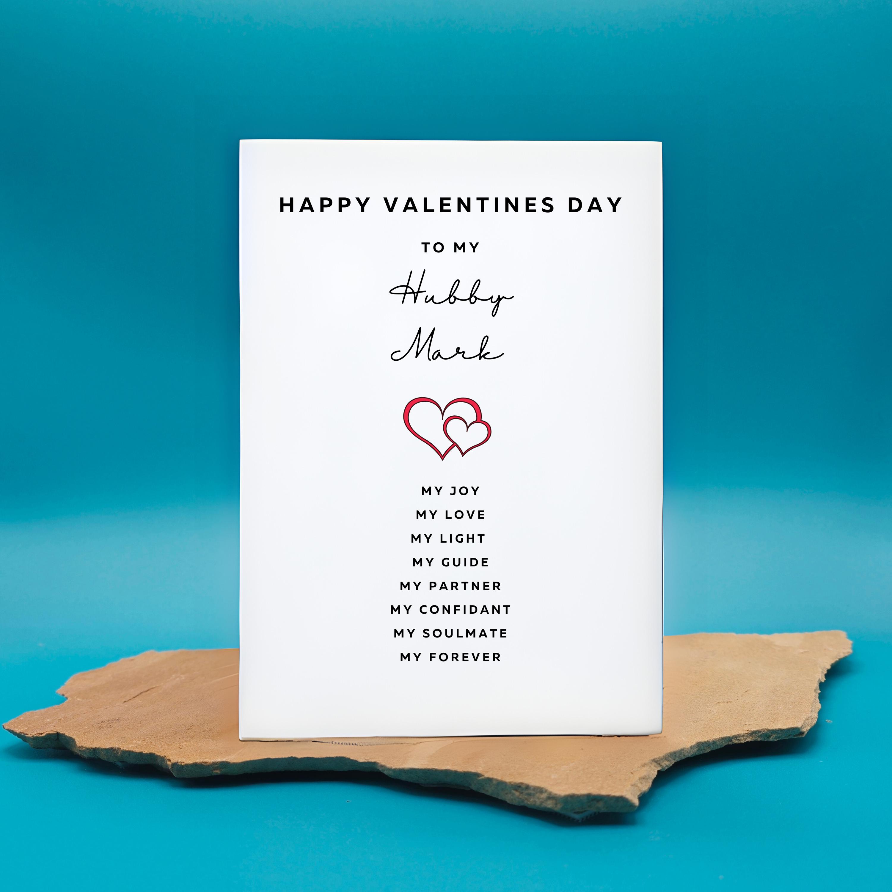 UK Greetings Valentinstagskarte Für Ehemann – Mit Rotem Band & Glitzer, Inkl. Umschlag, Größe 165x254 Mm