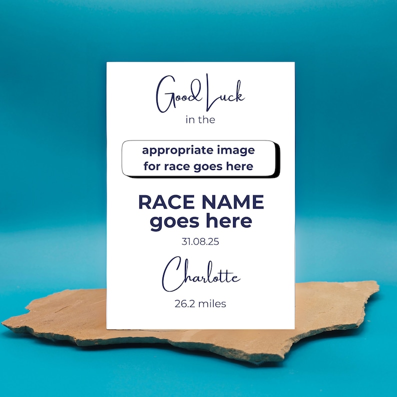 ANY Marathon Good Luck or Congratulations Card - Customise the Card ...