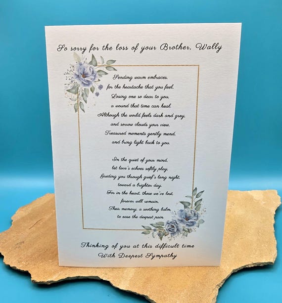 Sorry For Loss Of Your Brother » Pour Vos Amis – Carte De