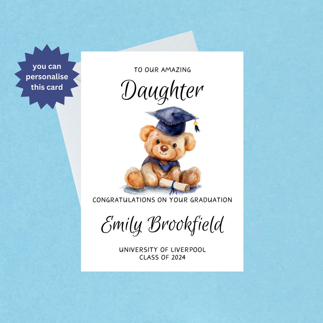 Daughter Graduation Congratulations Card Son Graduation Congratulations ...