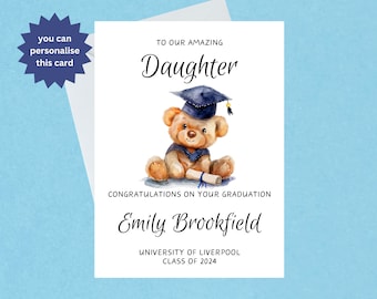 Daughter Graduation Congratulations Card | Son Graduation Congratulations Card | Class of 2024 | Handmade - 754