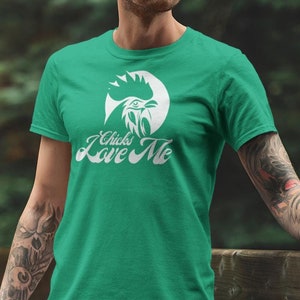Herren lustiges Huhn Hahn T-Shirt, Unisex T-Shirt für Männer, Bauer Geschenk Shirt, Kurzarm Jersey T-Shirt, lustiges Huhn Shirt