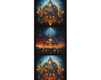 Sacred Geometry Rubber Yoga Mat with Suede