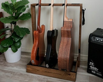 Soporte de guitarra de madera, estante de guitarra