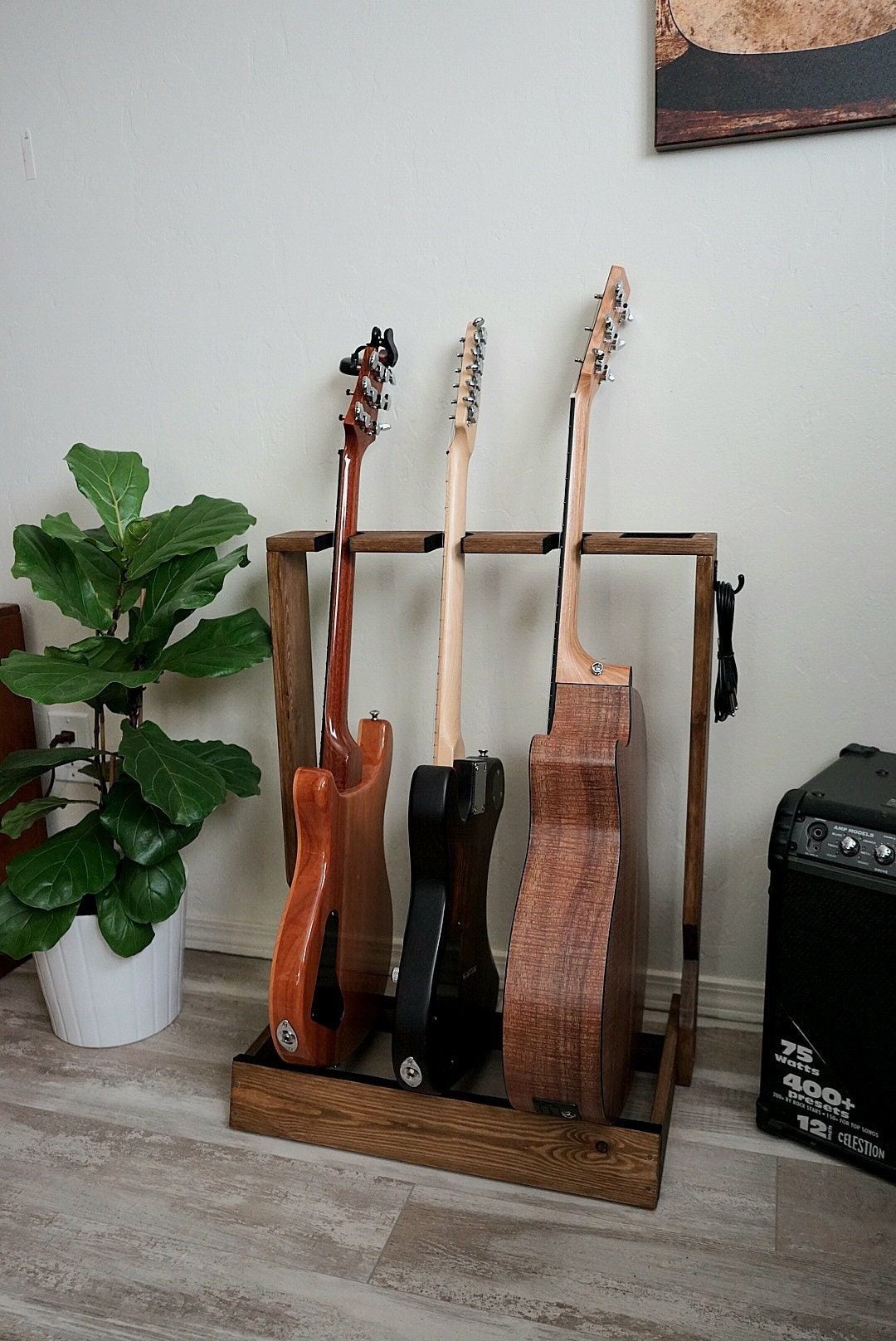 Wood Multiple Guitar Stand,guitar Rack,guitar Furniture,guitarist Birthday  Gift,guitar Room Decor,musical Instrument Stand -  Hong Kong