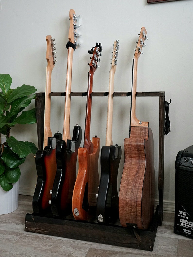 Wooden Guitar Stand, Guitar Rack image 7