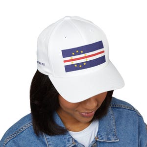 Kap Verdes flagga basebollkeps, broderad