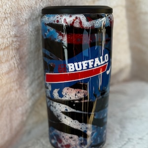 4 in 1 Football Tumbler, Sports Tumbler Personalized, Bills Tumbler Cups, Buffalo Bills spray-washed Tumbler, Bills Mafia Tumbler