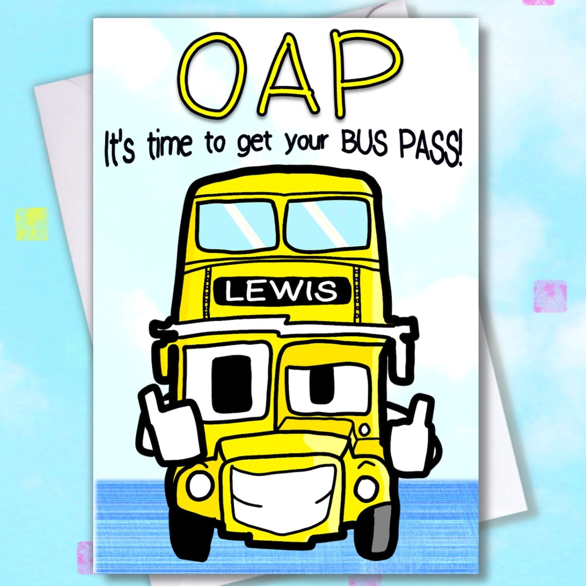 OAP Bus Pass Birthday Card Etsy UK