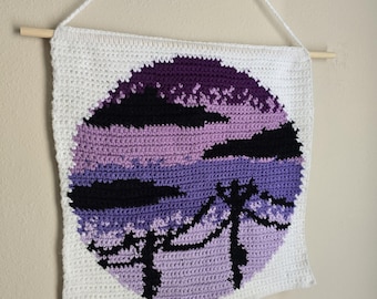 Hopeful Sky | Crochet Tapestry Pattern | Digital Download PDF |