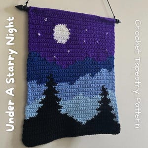 Under a Starry Night - Crochet Tapestry Pattern PDF