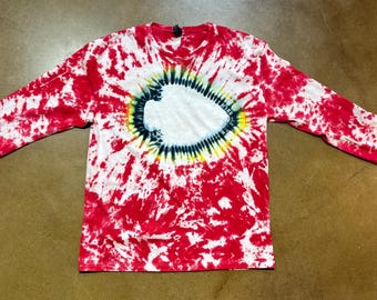 Maglietta Tie Dye dei Chiefs annodata a mano, taglia XL da uomo