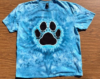 Men's size XL - Custom Tie Dye Paw T-Shirt