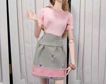 At First Blush - Dress for 12" Fashion Dolls Such as Mizi, Nu.Face, Poppy Parker, Made to Move Barbie and More