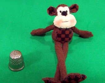 Cheeky Monkey Checkers - Miniature Stuffed Animal