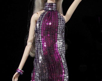 Pure De-Luxe - Sequinned Outfit for 12" Dolls Such as Fashion Royalty, Silkstone Barbie, Nu.Face, Poppy Parker and More